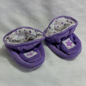 Cute little purple slippers  with floral cotton inside 4 inches, 2005